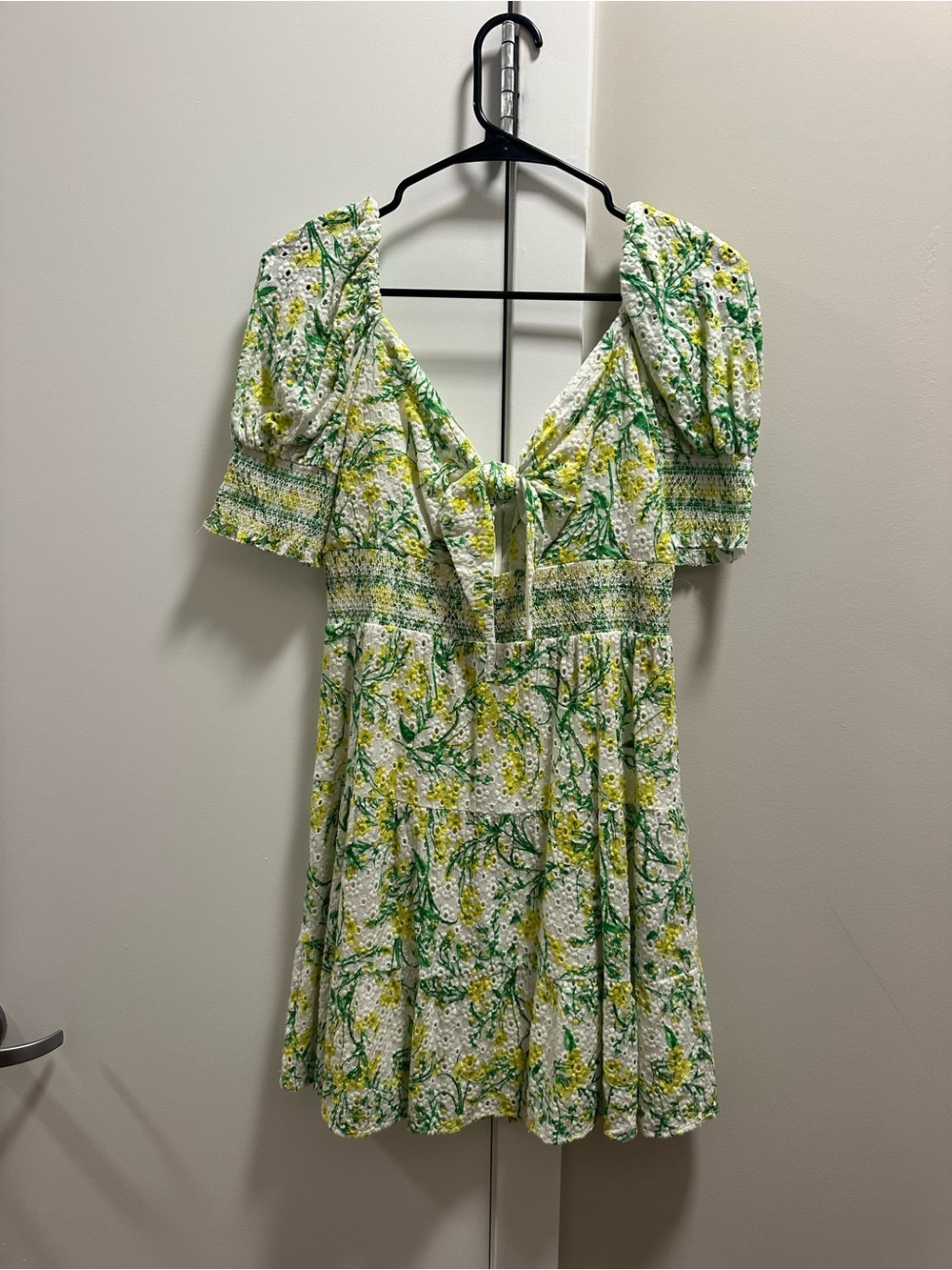 Alice and Olivia Floral Eyelet Mini Dress